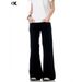 11KN American Style Slightly Flared Jeans For Women Simple Cleanfit Slimming Loose Stack Casual Slim Fit Long Pants_mkmklike.com