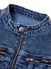 Denim Jacket Women's Spring And Summer Casual Top Slim Denim Jacket_mkmklike.com