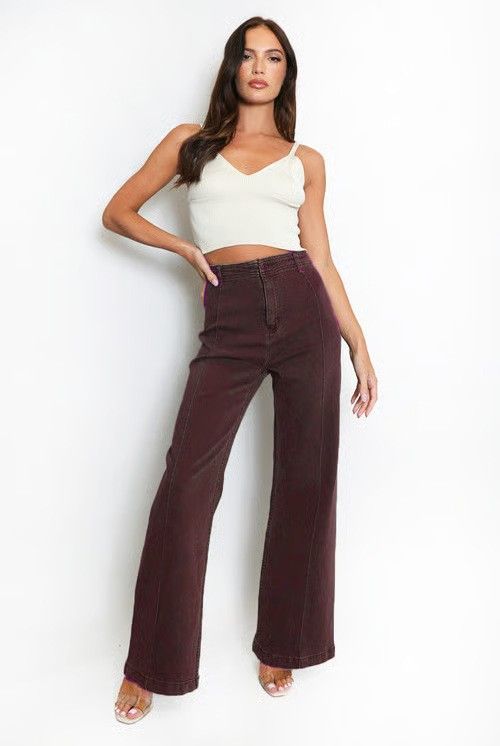 Women's Clothing Retro Low-Rise Flared Jeans – Split Hem & Statement Pockets For Streetwear Vibes_mkmklike.com