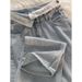 Women's Wide Leg Jeans Unique Design Turn Up Waist Loose Fit High Waist Straight Leg Slimming Petite Figures 2023 Style_mkmklike.com