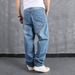 Men's Clothing Light Blue Large Size Jeans Men's Loose Casual Hip Hop Hip Hop Trousers Skateboard Pants Elastic_mkmklike.com