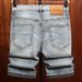 Men's Clothing High End Printed Denim Shorts Men's Slim Fit Shorts 5 Points Summer Thin Men's Breeches Mid Length Pants Trendy Fashion_mkmklike.com