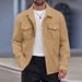 Cross-Border New European And American Style Casual Solid Color Men's Jacket Trendy Fashion Versatile Turn-Down Collar_mkmklike.com