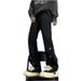 Men's High Street Straight Flared Fit Jeans Button Fly Black Cotton Blend Distressed Wash Hip Hop Style S-3XL_mkmklike.com
