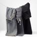 Men's Retro Washed Jeans Wide Leg Pants Elastic Waist Drawstring Loose Straight Fit Casual Blue Black Gray Cotton_mkmklike.com