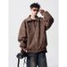 American Style Brown Vintage PU Men Spring Autumn New Trendy Brand High-end Cool Jacket Leather Coat_mkmklike.com