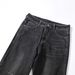 Men's Clothing Men's Relaxed Straight-Leg Jeans - Vintage Washed Denim Pants For Casual & Streetwear (Blue-Gray, Black, Fleece-Lined Options)_mkmklike.com