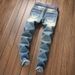 Men's Clothing Fashionable Ripped Men's Slim Fit Straight Leg Trousers_mkmklike.com
