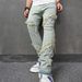 Retro Flared Jeans For Men – 70s Inspired Bell Bottom Denim Pants With Vintage Wash (Bohemian Chic Style)_mkmklike.com