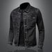Loom Foreign Trade Cross-Border Spring And Autumn New Style Personality Turn-Down Collar Black Jacket Zipper Denim Coat_mkmklike.com