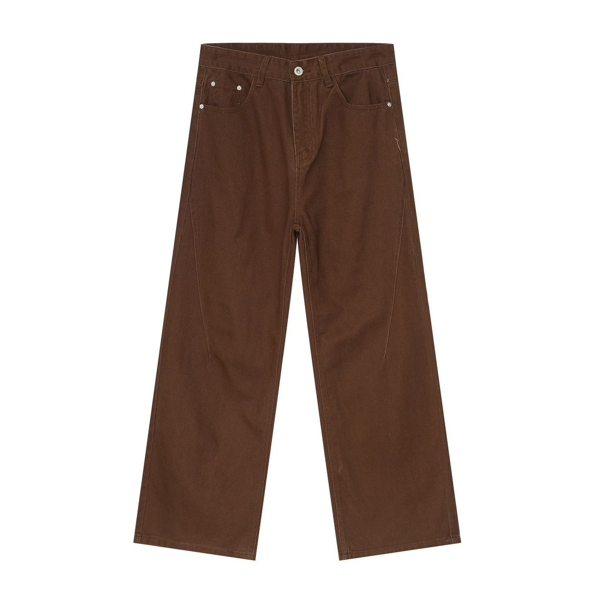 Men's Clothing Solid Color Casual Jeans Men's Loose Straight Versatile Trousers_mkmklike.com