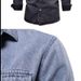 Pulse Men's Denim Spring Autumn Long Sleeve European American Retro Jacket Coat 2024 New Workwear Shirt Trend_mkmklike.com