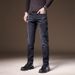 Pure 2025 Autumn Winter High-End Fleece-Lined Style Men's Casual Slim Fit Stretch Small Straight-Leg Light Business_mkmklike.com