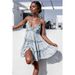 Women's Clothing small fresh number lace suspender chiffon dress_mkmklike.com