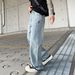 Men's Clothing Jeans For Men High Street Retro Loose Straight Casual Pants For Men_mkmklike.com
