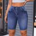 European And American Women's Slim Fit Stretch Denim Jeans Mid-Length Cross-Border Supply Embroidered Pants_mkmklike.com