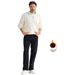 Men's Fleece-Lined Relaxed Fit Straight Leg Jeans - Winter Warm Comfort Denim Pants_mkmklike.com