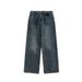 CATTEE Men's Classic Washed Straight Leg Jeans Relaxed Fit Versatile Casual Denim Pants_mkmklike.com