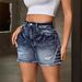 Women's Clothing Summer Women's Three Quarter Pants Denim Shorts Sexy Slim Fit Shorts_mkmklike.com