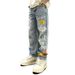 Men's Clothing Washed Stitching Denim Pants Trendy Men Loose Straight Men Fashion Denim Trousers Men Street Retro_mkmklike.com
