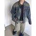 Spring And Autumn Vintage Loose Large Pocket Stand Collar Denim For Men With High-end Feel Casual Zipper Workwear Jacket_mkmklike.com