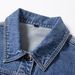 Chicco Washed Vintage American Long Sleeve Denim Jacket Top Jade Blue Lazy Style Versatile Comfortable Loose Fit Autumn Winter_mkmklike.com