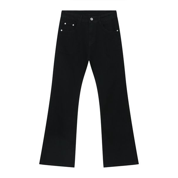 MTLCLOTHES Men's Clothing|Four Seasons European And American Style Simple Black Slim Fit Stretch Flared Jeans_mkmklike.com