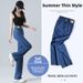 Women's High-Waisted Tencel Denim Jeans Summer Loose Fit Straight Leg Slimming Petite Wide Leg Ice Silk Pants_mkmklike.com