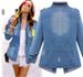 Plus Size Women's Denim Shirt With Zip Detail & Elastic Waist, Casual Oversized Chambray Top For Everyday Comfort_mkmklike.com