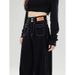 High Waist Fleece-Lined Black Thickened Straight-Leg Jeans For Women, Autumn Winter 2025 New Loose Draped Wide-Leg_mkmklike.com