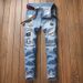Men's Clothing Slim Fit Ripped Knee Trendy Elastic Leg Opening Zipper Fashionable Men's Jeans_mkmklike.com