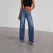 Women's Relaxed Straight Leg Jeans - High Waist Wide Leg Trousers With Classic Wash For Casual & Office Wear_mkmklike.com
