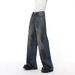 Men's Clothing Retro High Street Splash Paint Denim Jeans For Men – Loose Fit Straight Leg Pants With Artistic Graffiti Vibe_mkmklike.com