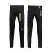 KSUBI Cross Men Fashion American High Street Black Casual Letter Embroidery Pants Stretch Skinny Ripped Frayed Jeans_mkmklike.com