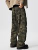 Men's Clothing Army Green Camouflage Casual Overalls Three Dimensional Tailoring Multi Pocket Design Straight Jeans_mkmklike.com