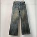 Women's Clothing Heavy Retro Dirty Dyed Distressed Jeans Men's Fashion Straight Slim Trousers_mkmklike.com