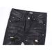 Streetwear Ripped Jeans – Black Slim Fit Stretch Denim With Rhinestone & Patchwork (S-3XL, Skinny Tapered, Distressed, Hip-Hop & Punk Style)_mkmklike.com