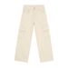 EF JEANS | 2024 New American Solid Color Large Pocket Overalls Light Apricot Casual Loose Straight Jeans_mkmklike.com