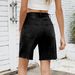 K New Straight Leg Casual Frayed Denim Shorts For Women_mkmklike.com