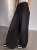 K Wide Leg, Extra Long, Floor Hugging Jeans, Women's Ripped Casual Pants_mkmklike.com