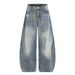 Vintage Washed High-Waisted Denim Pants – Unisex Distressed Wide-Leg Jeans With 90s Streetwear Vibe_mkmklike.com