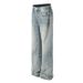 Men's Clothing 2025 Spring Simple Washed White Straight Jeans Men's Street Trend Cleanfit Trousers_mkmklike.com