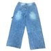 Women's Wide Leg Denim Pants All Season Loose Straight Leg Trousers With Belt Buckle Decoration_mkmklike.com