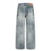 Men's Loose Fit Straight Leg Jeans High Street Style Retro Feel Whiskered Texture Design_mkmklike.com
