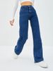 Women's Tall Stretch Denim Jeans - High Waist Wide Leg Pants, Retro Blue, Comfortable Cotton Blend For Office & Casual Wear (Sizes 25-32)_mkmklike.com