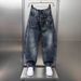 Men's Light Blue Washed Denim Jeans - Loose Fit Casual Streetwear Harem Pants For Spring & Summer Relaxed Fit Design_mkmklike.com