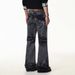 Vintage-Inspired Patchwork Jeans – Distressed Wash With Contrast Stitching (Men’s, Flared Hem, Lightweight Cotton, Non-Stretch)_mkmklike.com