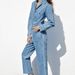 Women's long sleeve blue denim jumpsuit urban casual personality jumpsuit pants_mkmklike.com