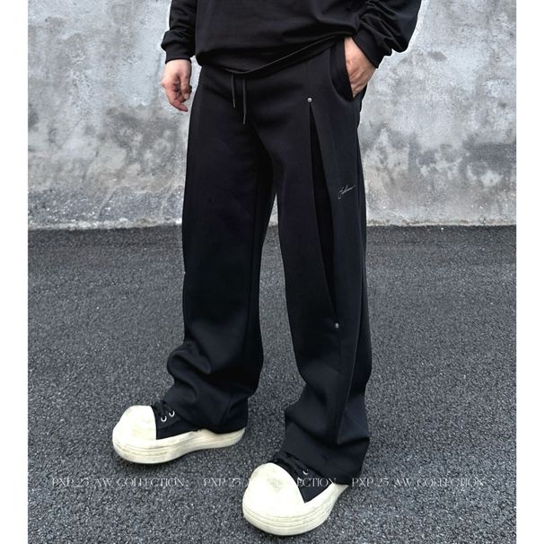 Heavyweight Casual Straight Leg Sweatpants Loose Fitting High Waisted Trendy Men And Women's Athletic Pants Suitable For Spring And Autumn_mkmklike.com