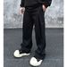 Heavyweight Casual Straight Leg Sweatpants Loose Fitting High Waisted Trendy Men And Women's Athletic Pants Suitable For Spring And Autumn_mkmklike.com